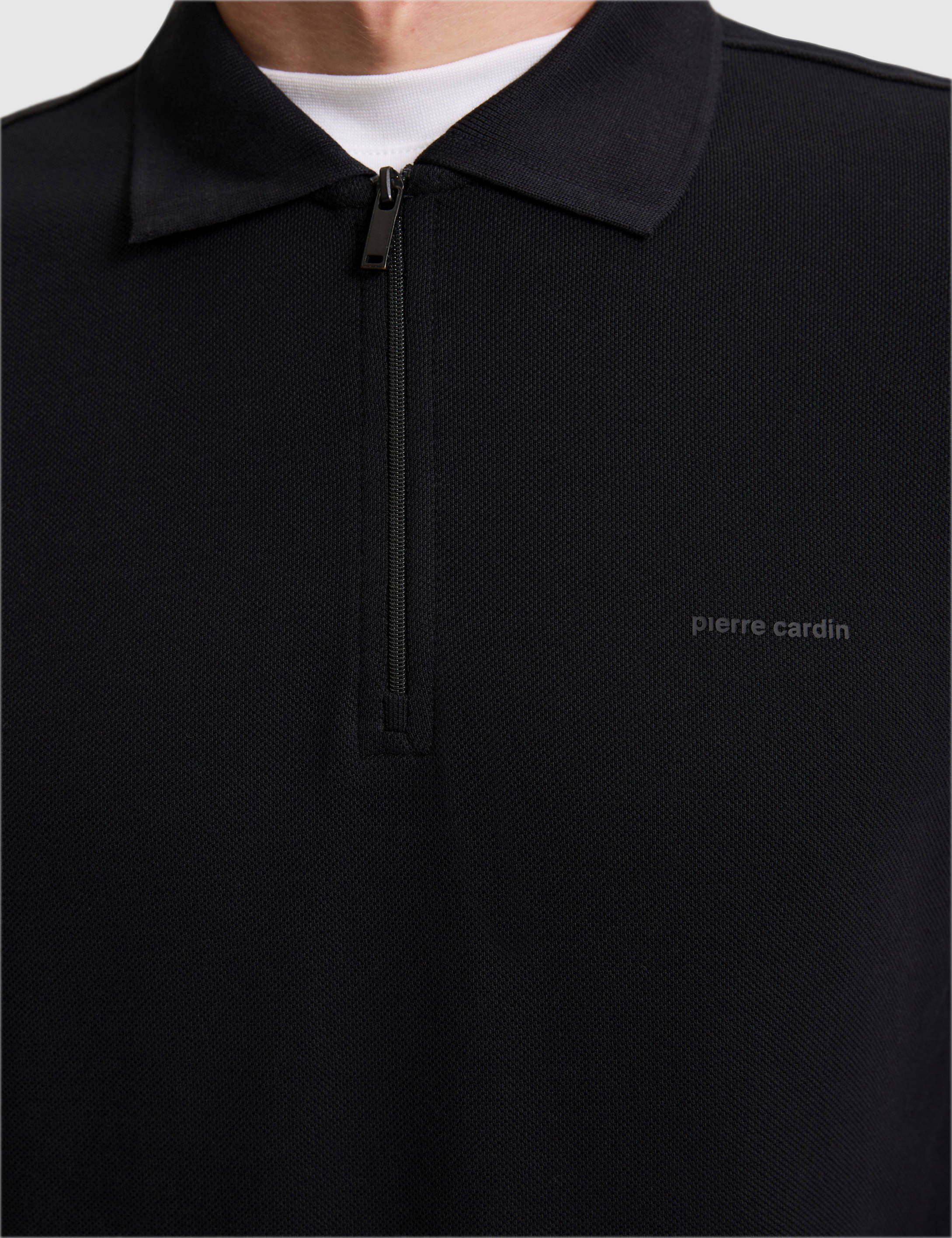 Siyah Slim Fit Basic Sweatshirt - Image 7