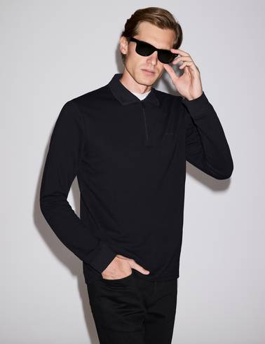 Siyah Slim Fit Basic Sweatshirt