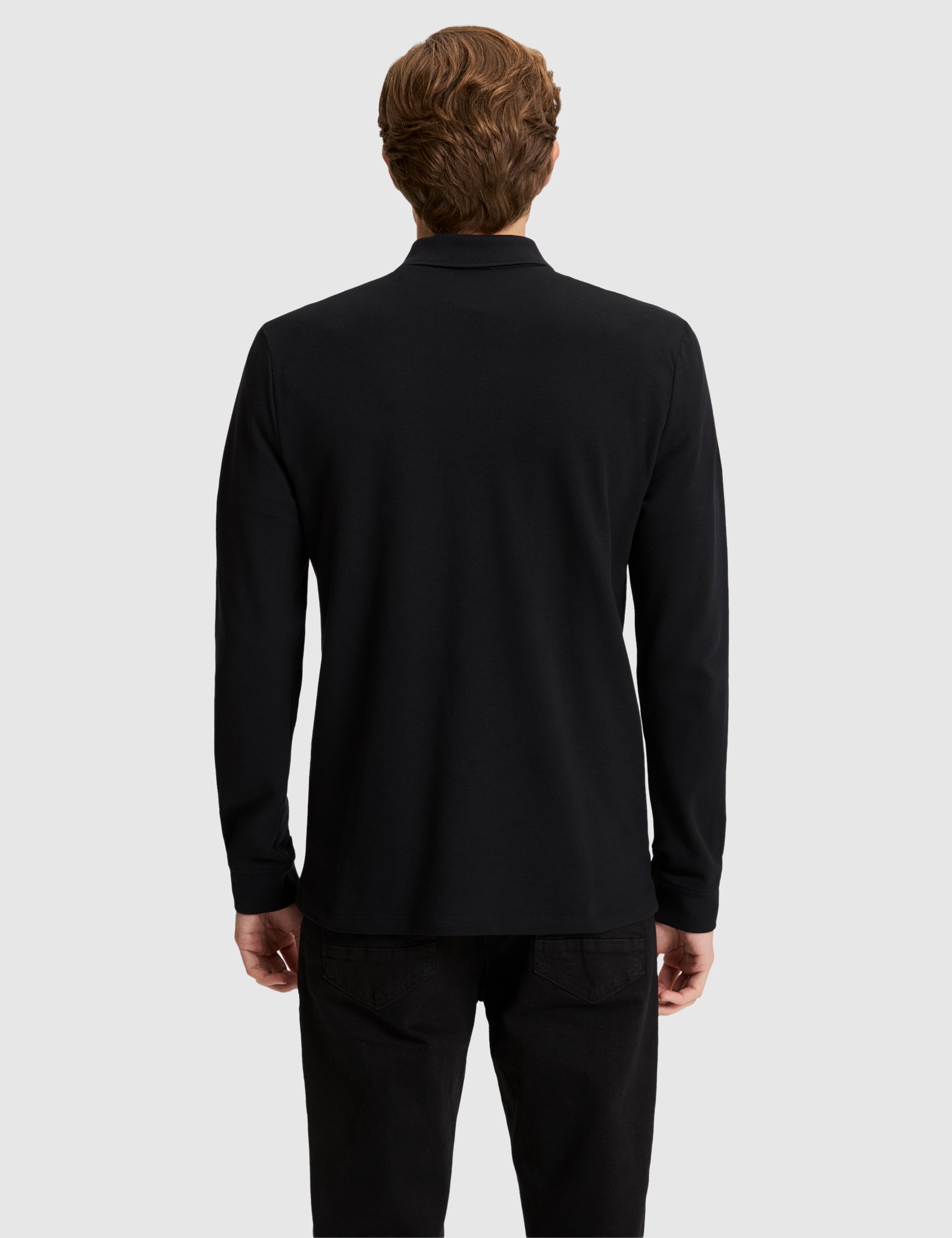 Siyah Slim Fit Basic Sweatshirt - Image 6