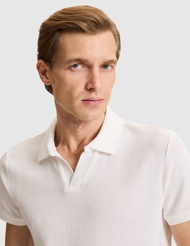 Ekru Slim Fit Tişört