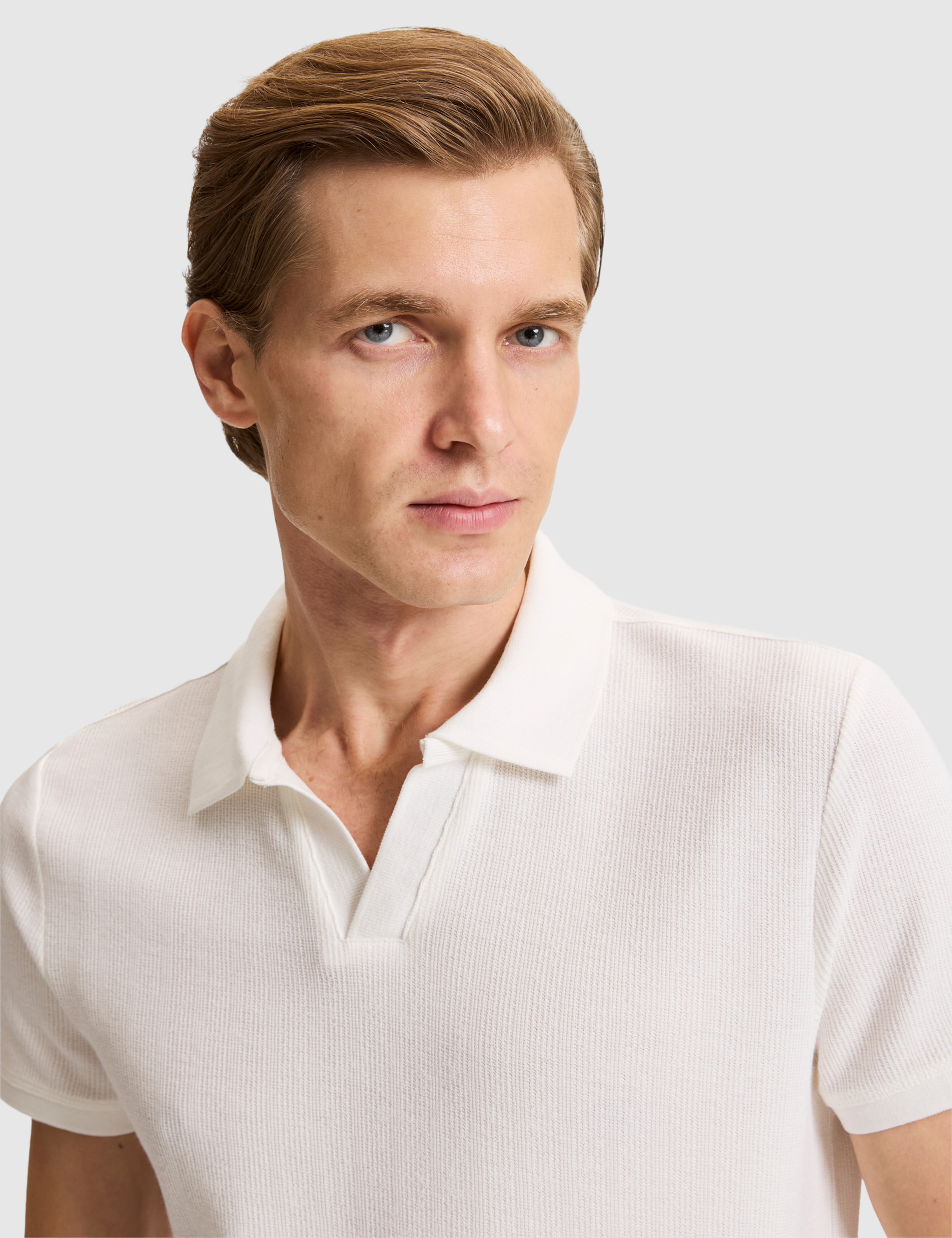 Ekru Slim Fit Tişört - Image 2