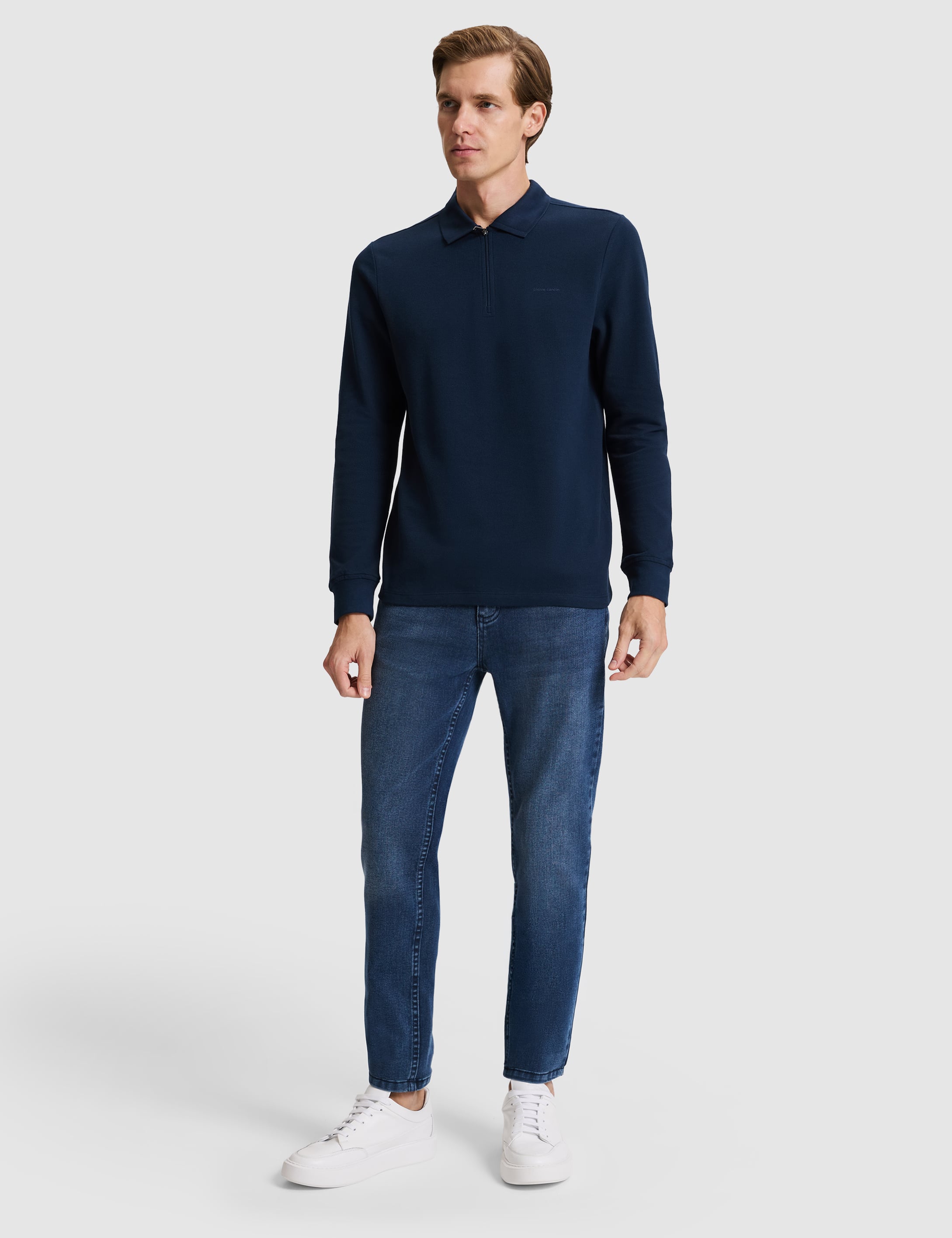 Lacivert Slim Fit Basic Sweatshirt - 50334013023