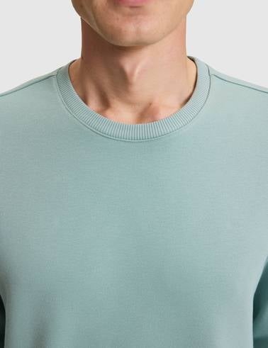 Yeşil Regular Fit Basic Sweatshirt