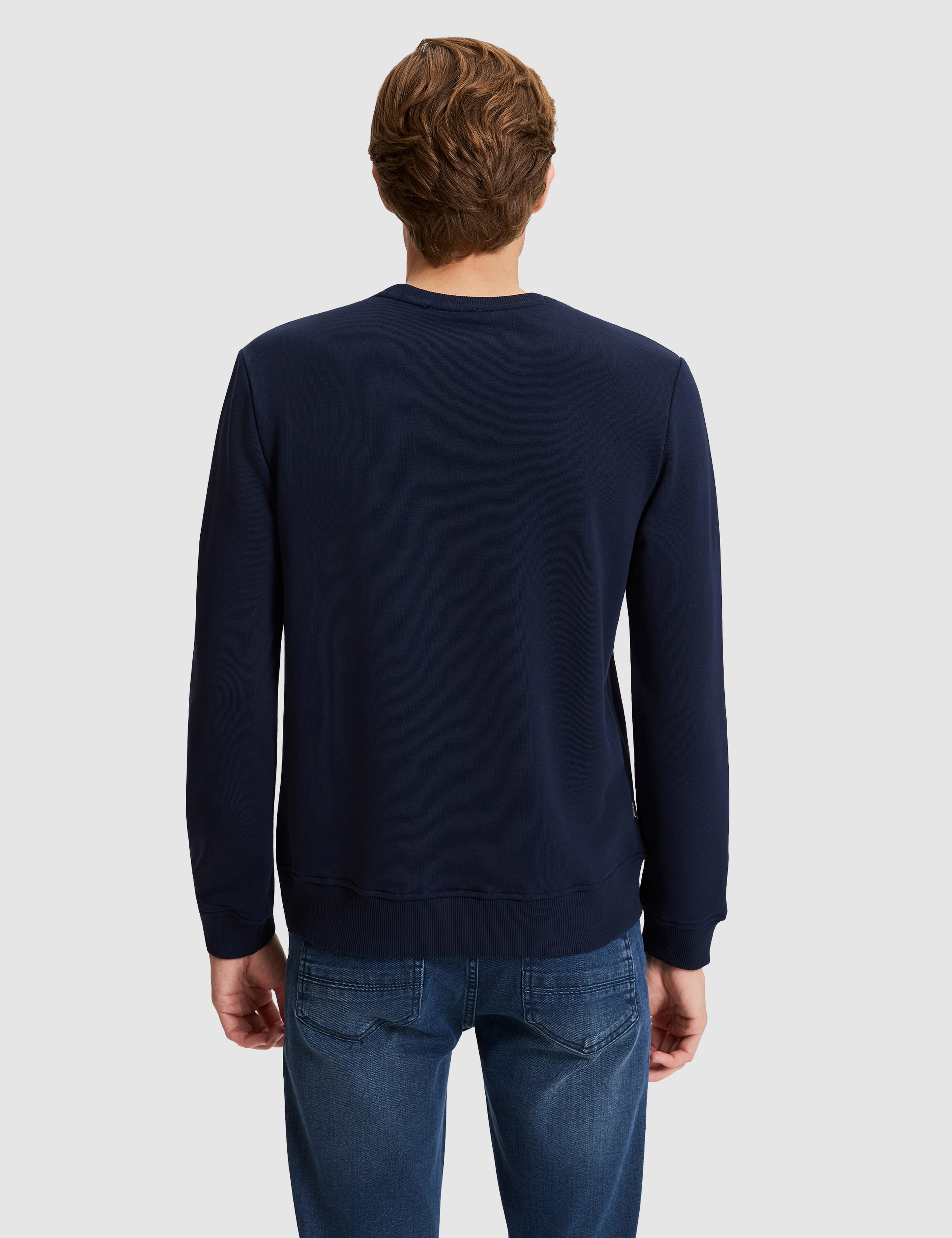 Lacivert Regular Fit Basic Sweatshirt