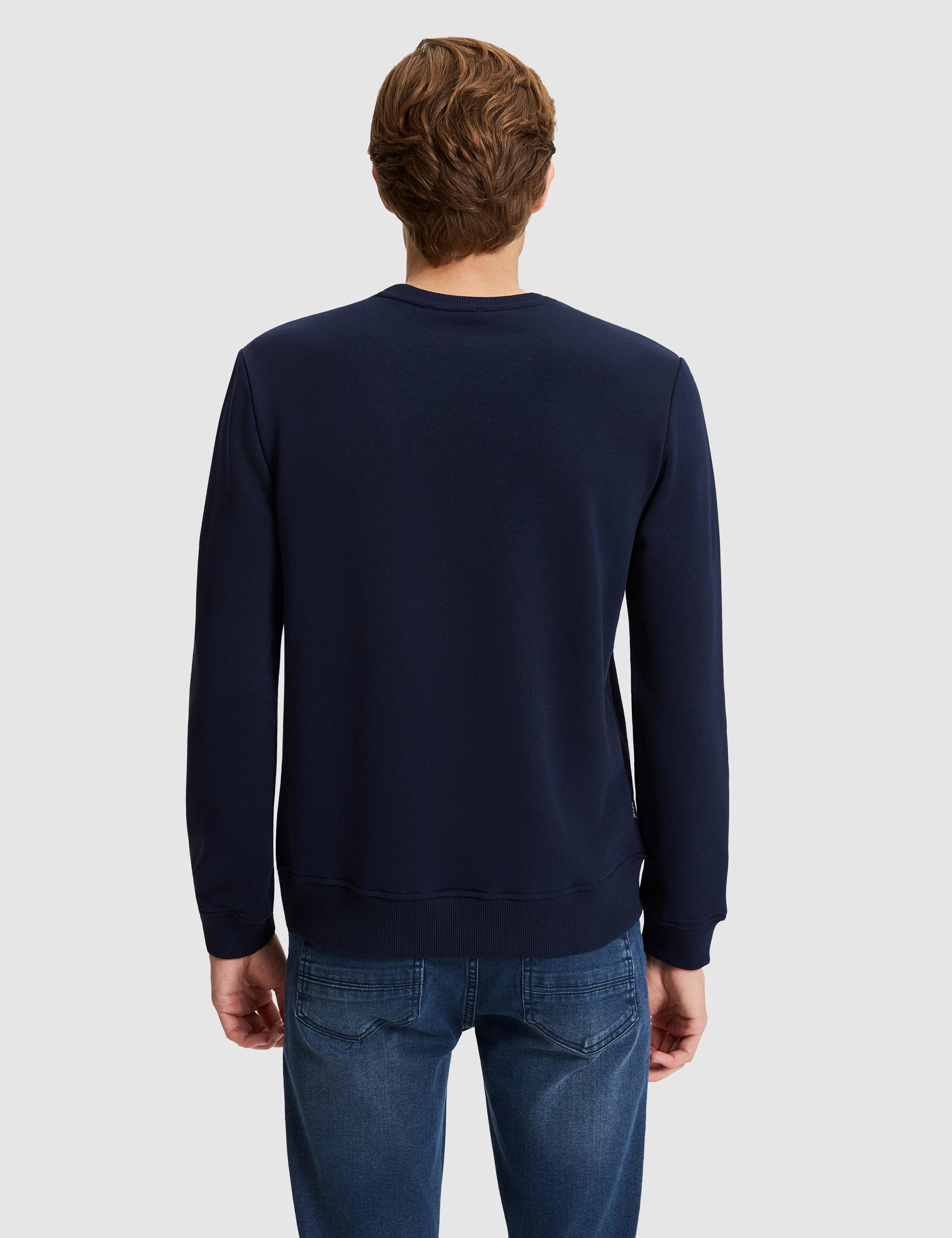 Lacivert Regular Fit Basic Sweatshirt - 50334023036