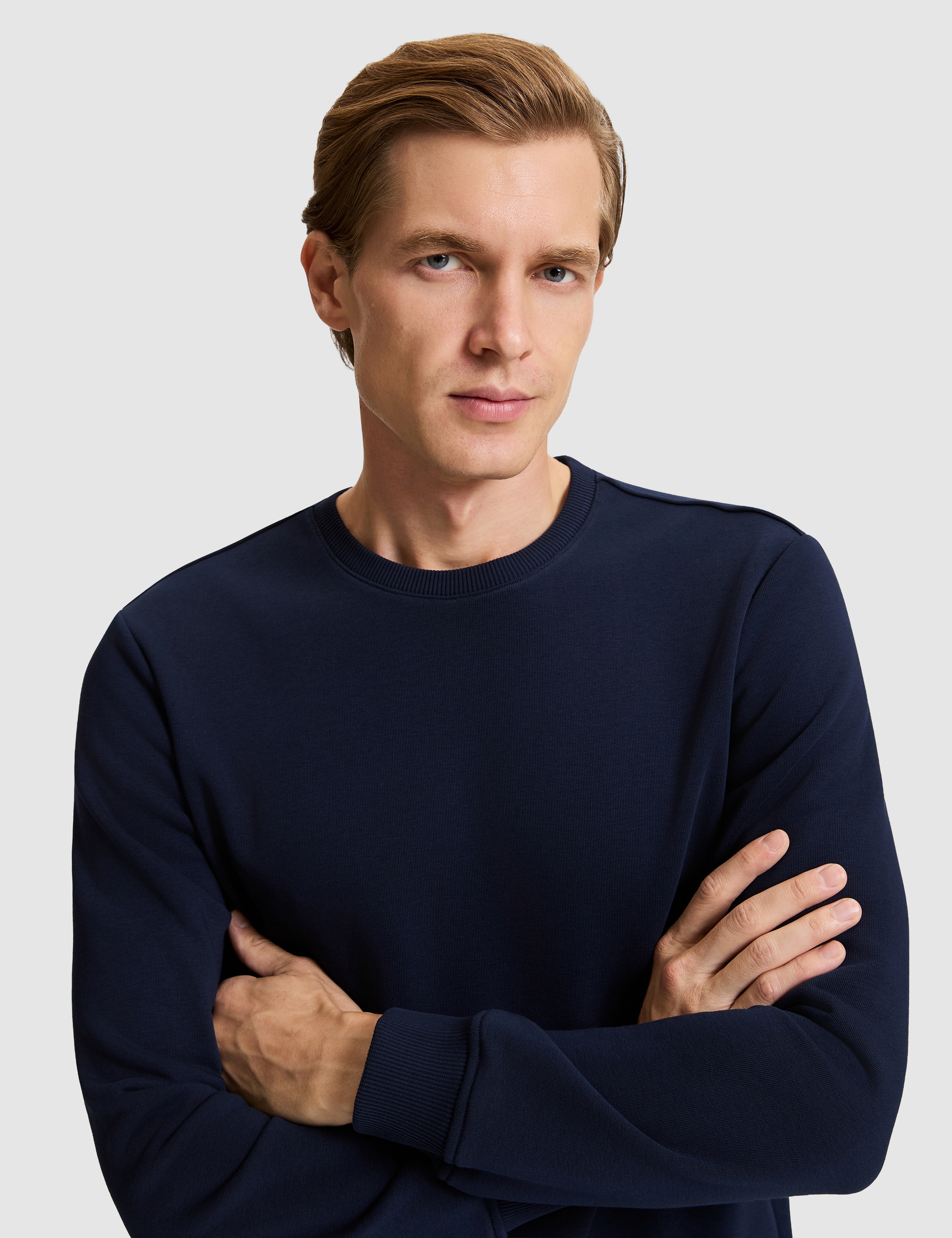 Lacivert Regular Fit Basic Sweatshirt