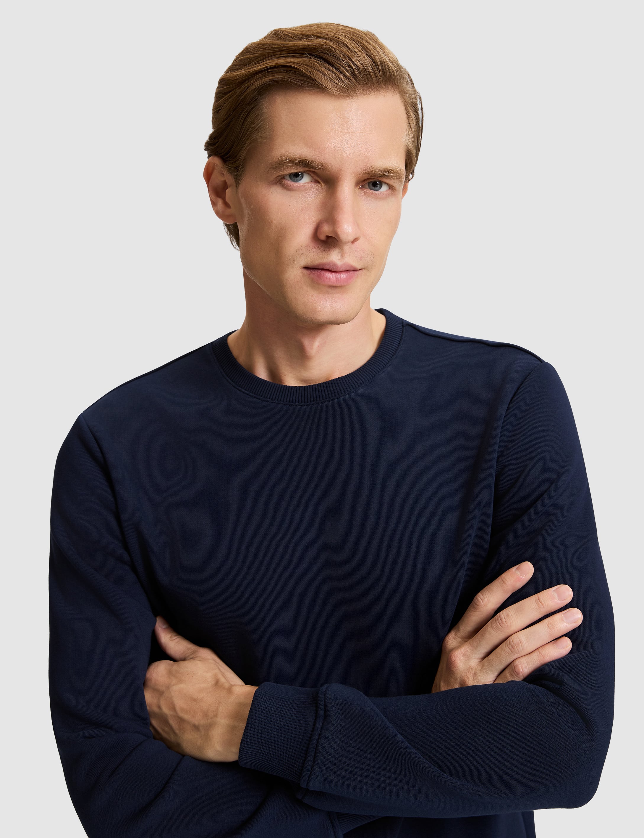 Lacivert Regular Fit Basic Sweatshirt - 50334023036