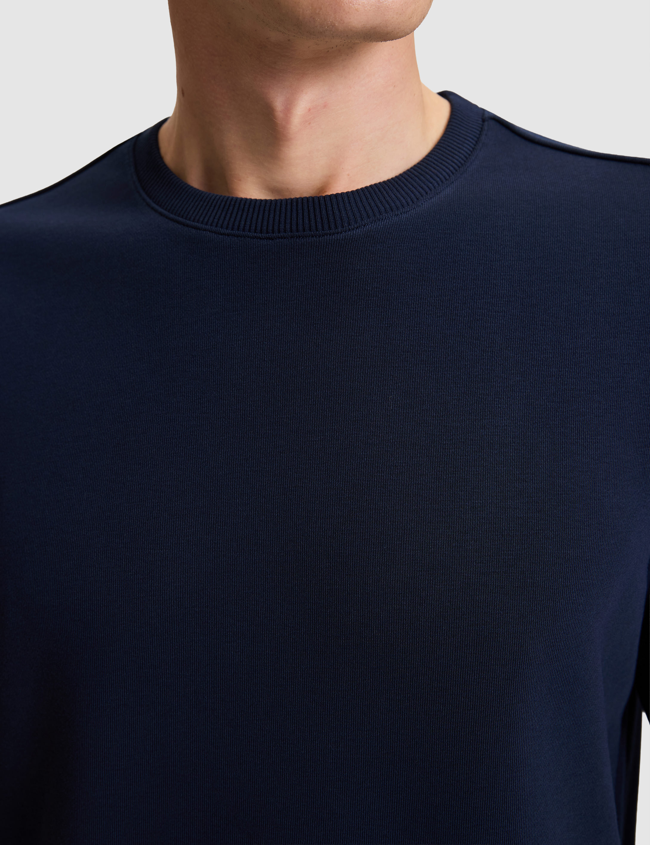 Lacivert Regular Fit Basic Sweatshirt