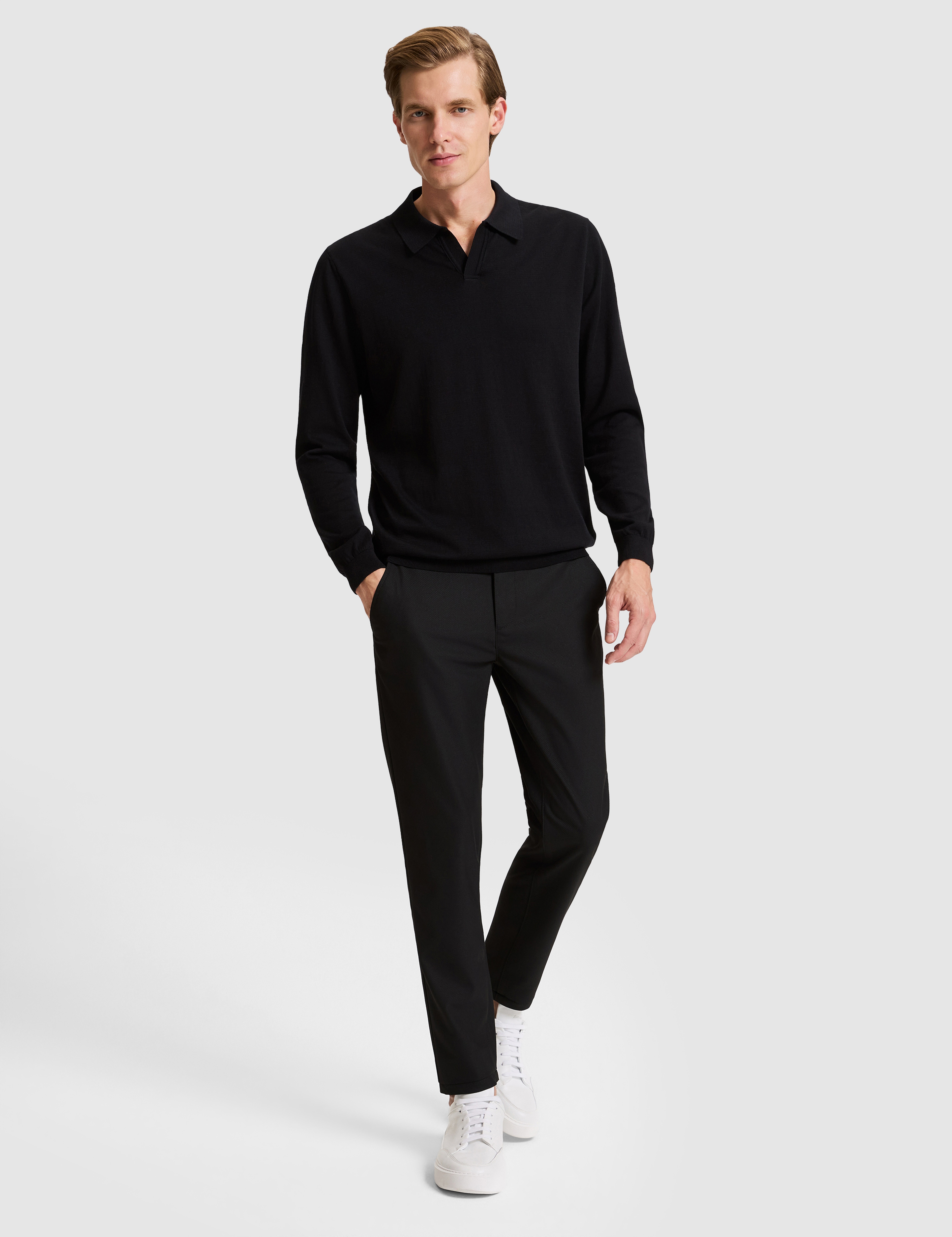 Siyah Regular Fit Kazak - Image 5