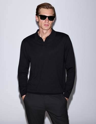Siyah Regular Fit Kazak