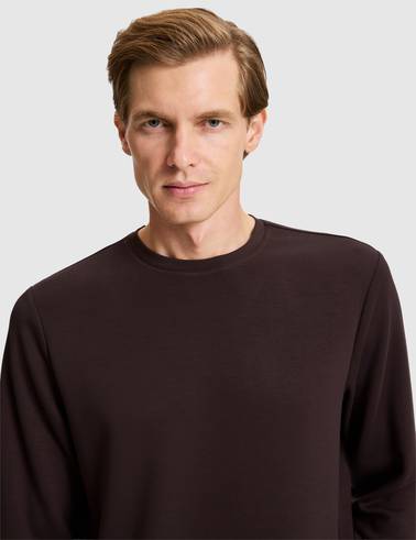 Koyu Kahverengi Regular Fit Sweatshirt