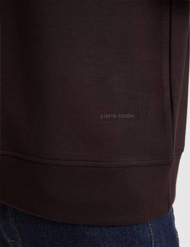 Koyu Kahverengi Regular Fit Sweatshirt
