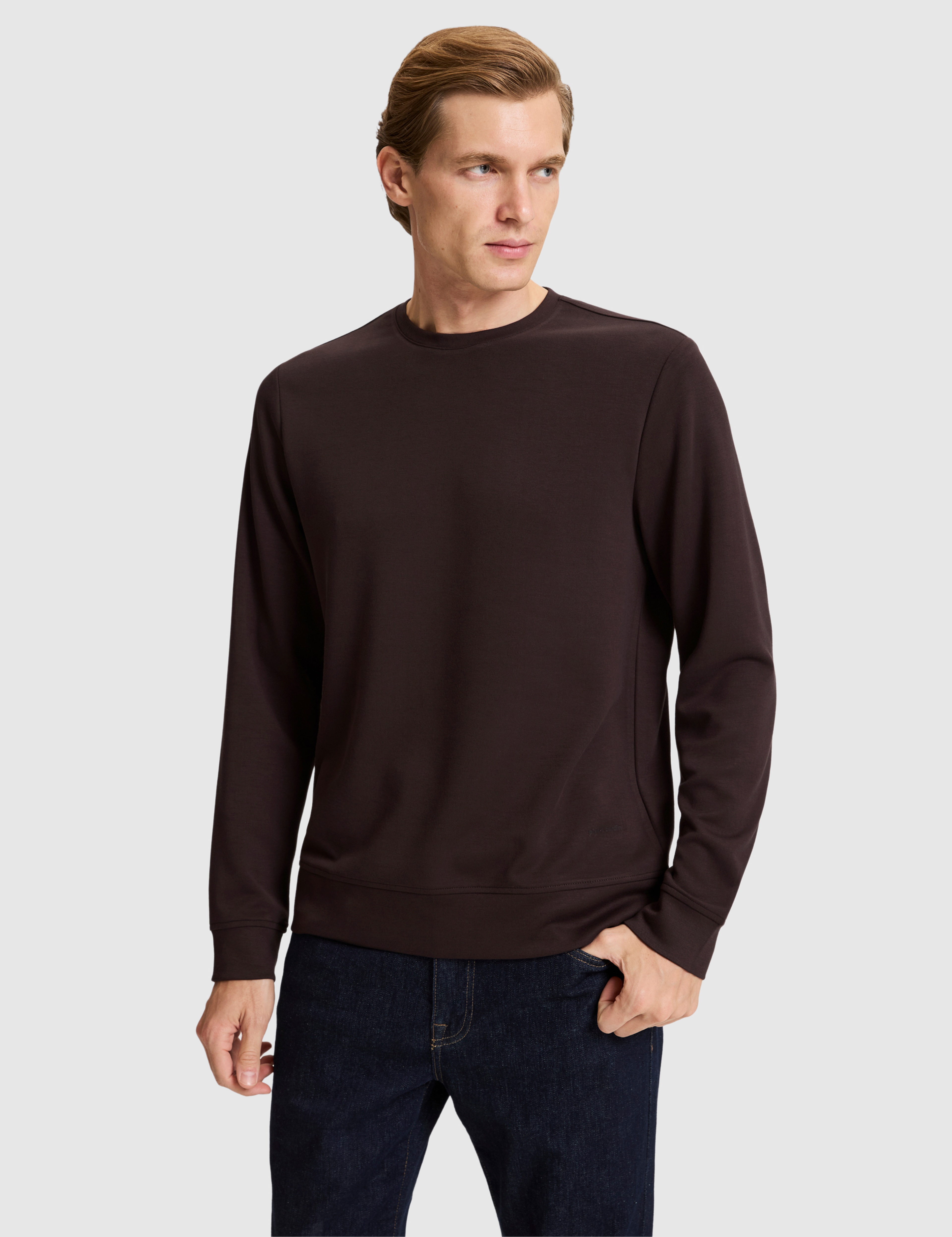 Koyu Kahverengi Regular Fit Sweatshirt - Image 3