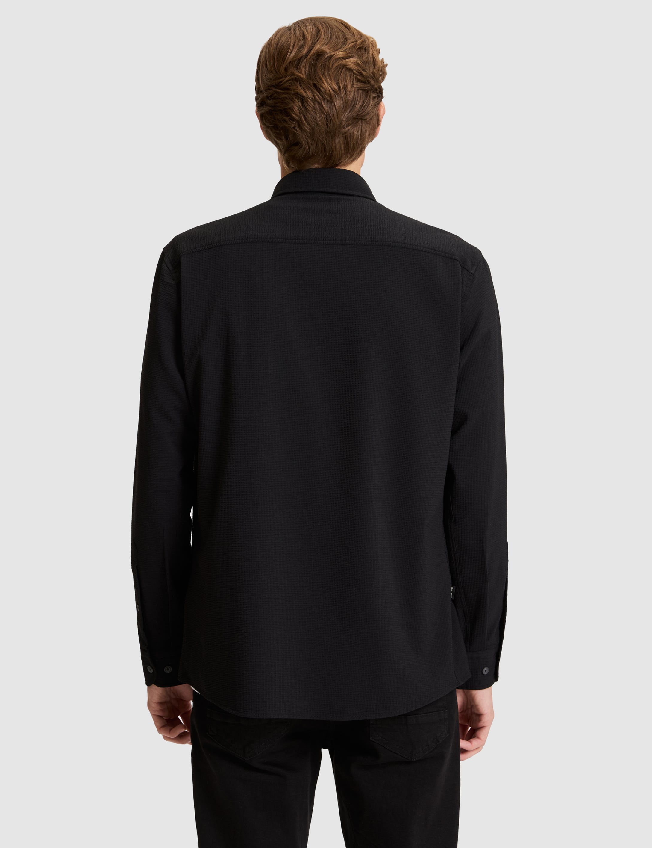 Siyah Slim Fit Uzun Kollu Gömlek - 50311396039
