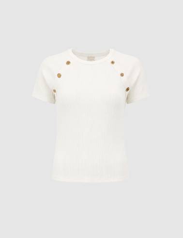 Ekru Extra Slim Fit Tişört