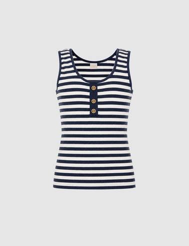 Lacivert Slim Fit Örme Bluz