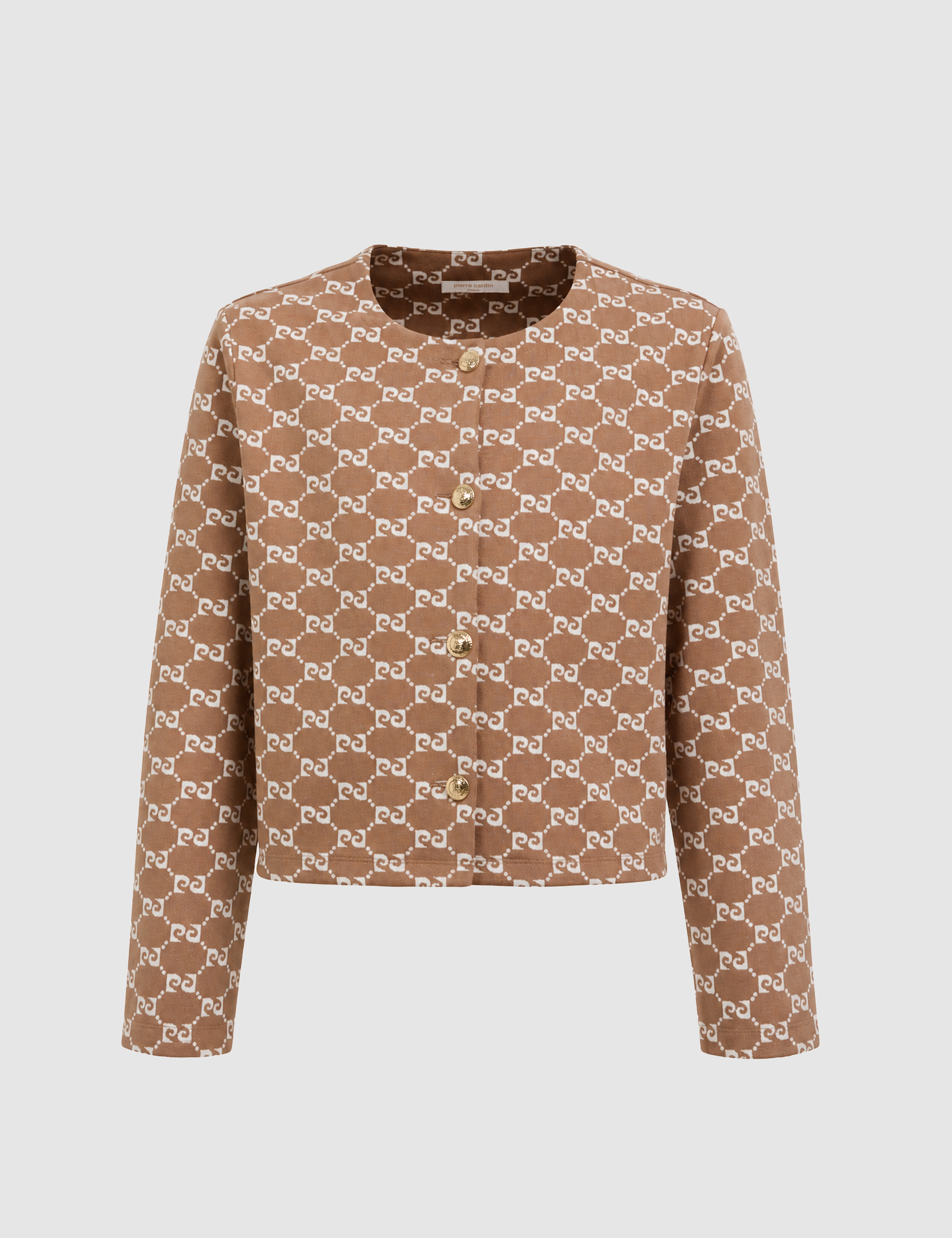 Bej Crop Top Örme Hırka