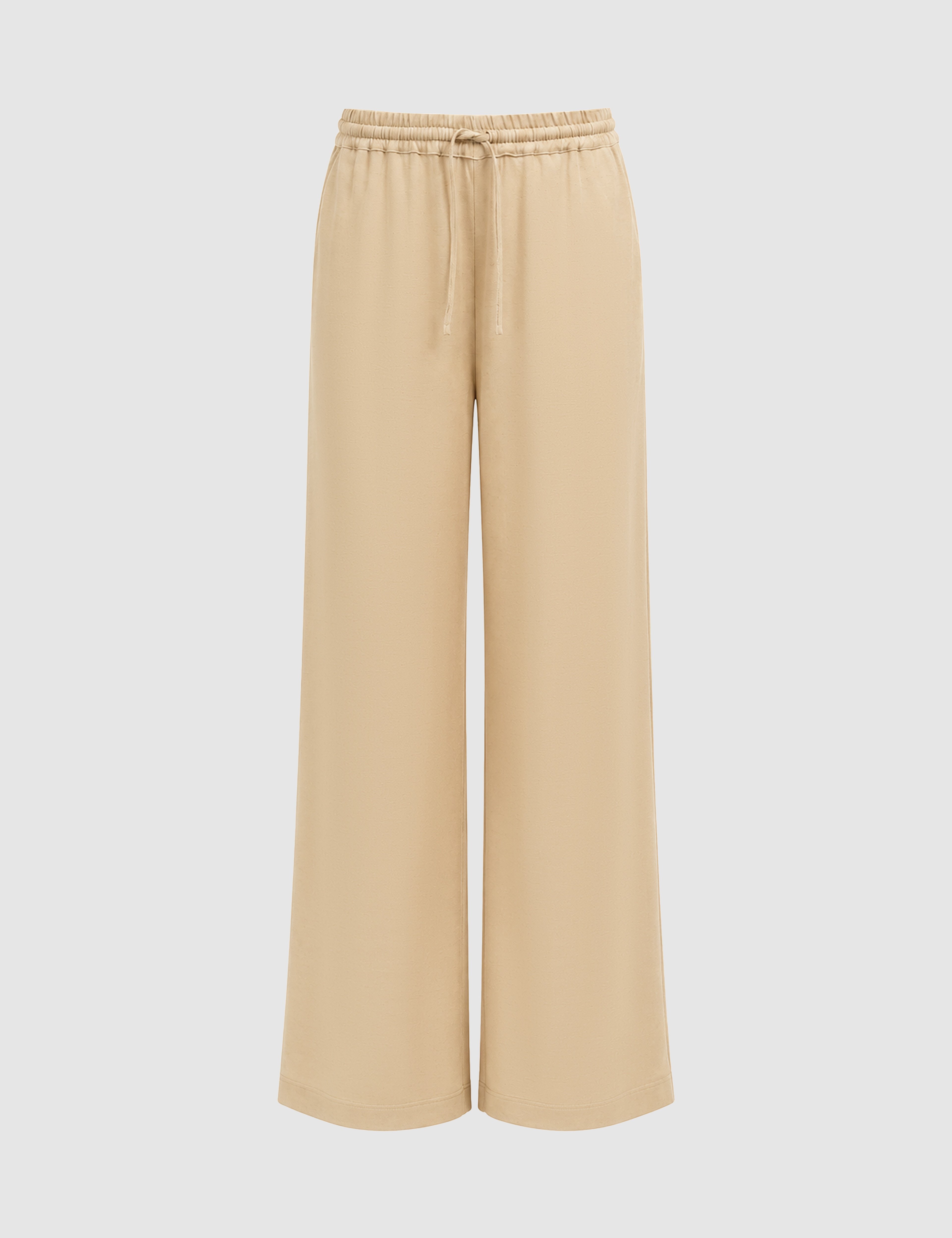 Bej Loose Fit Kanvas Pantolon