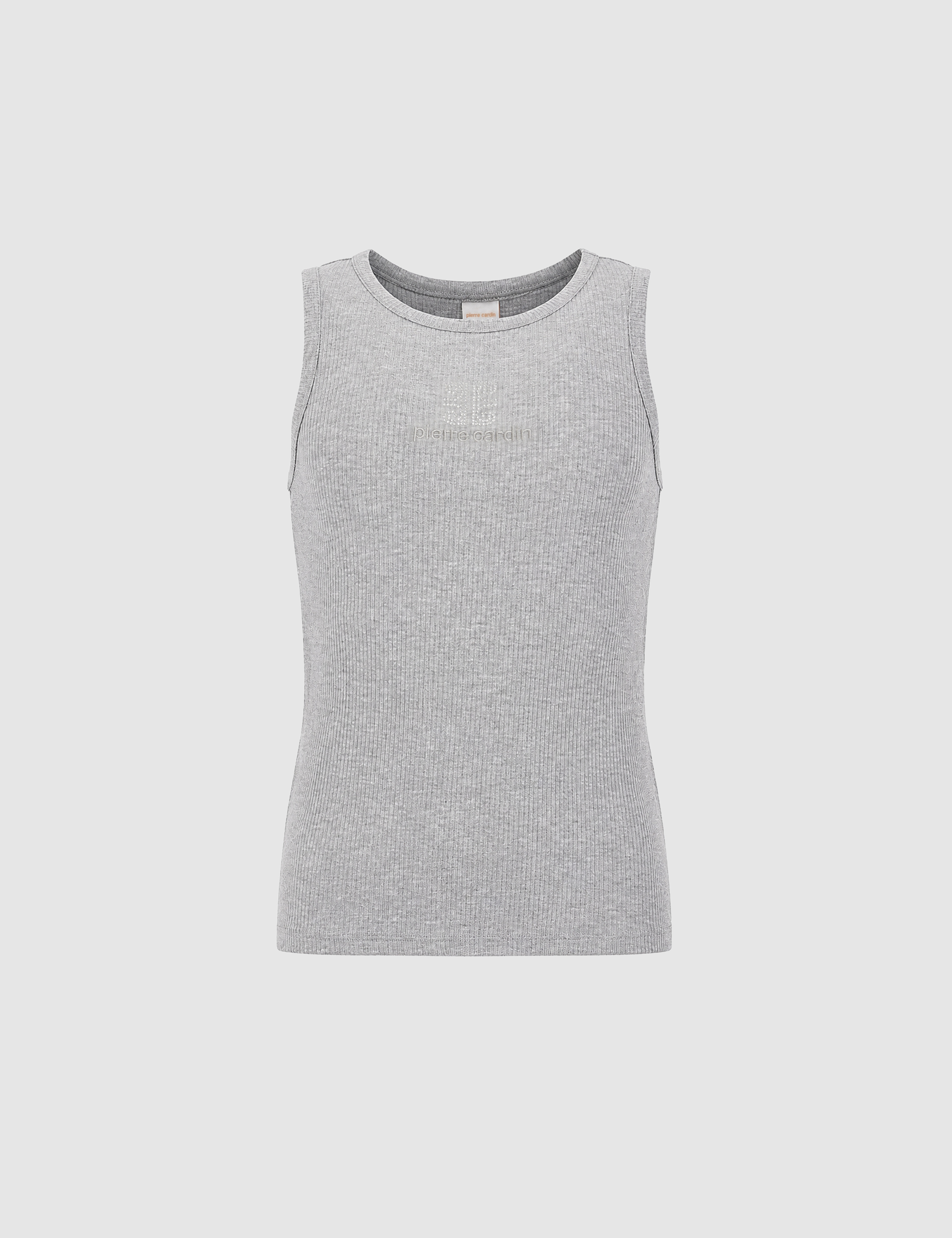 Gri Melanj Slim Fit Örme Bluz