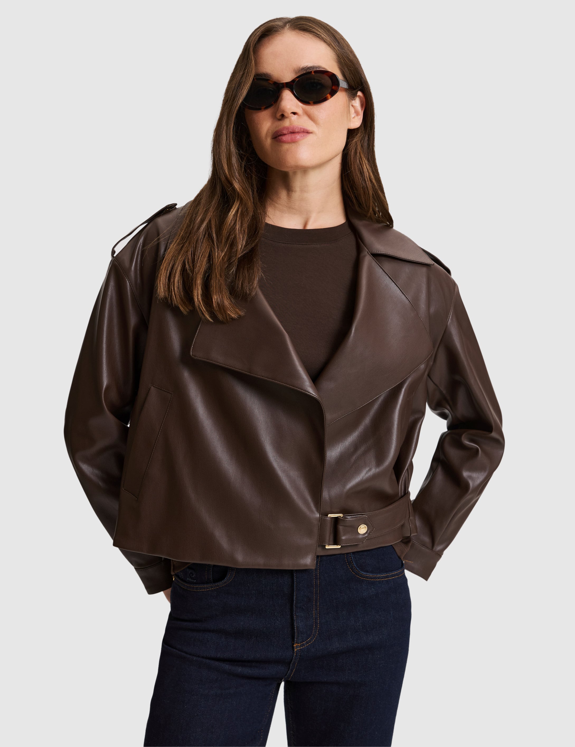 Kahverengi Crop Top Mont