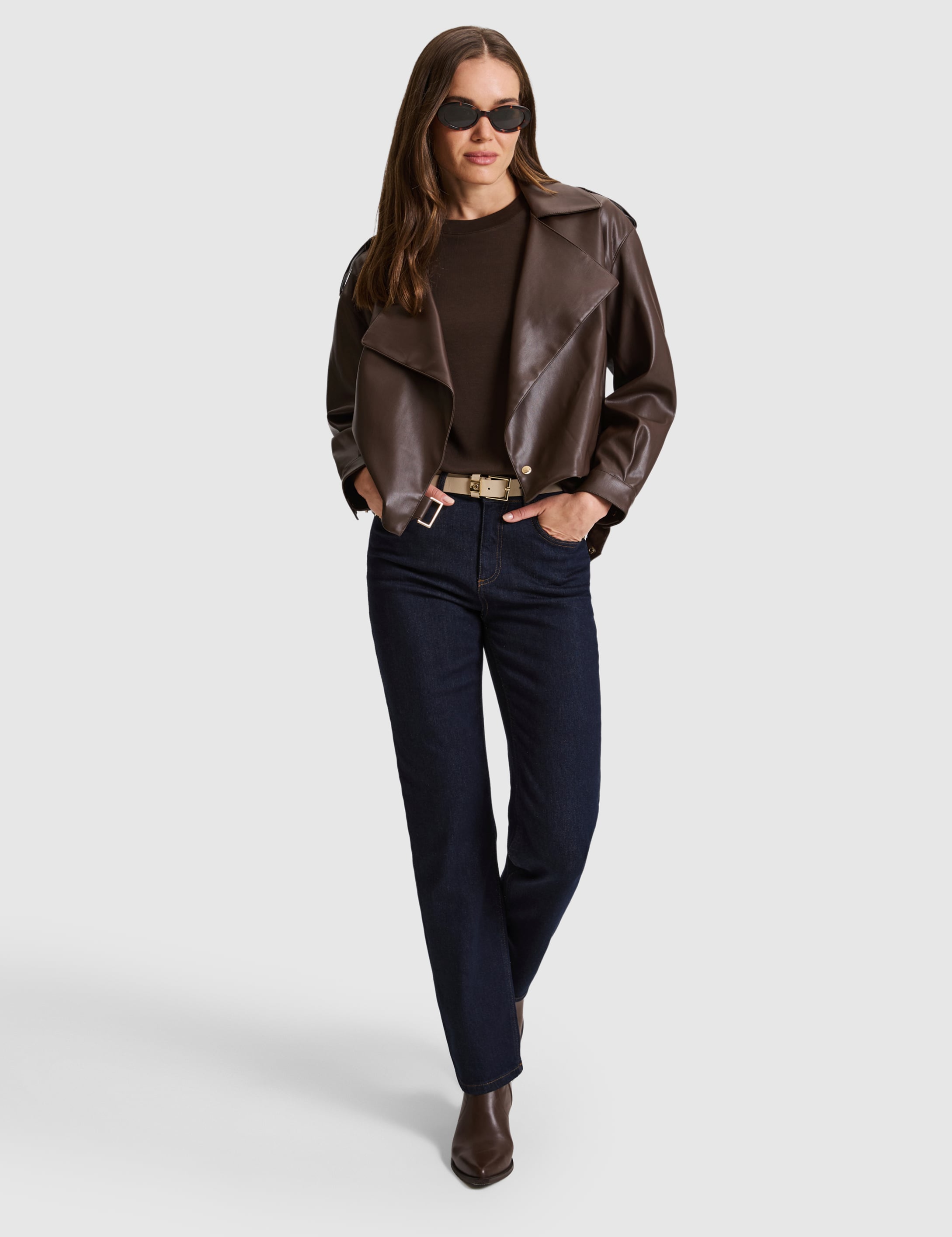 Kahverengi Crop Top Mont - 50322535005