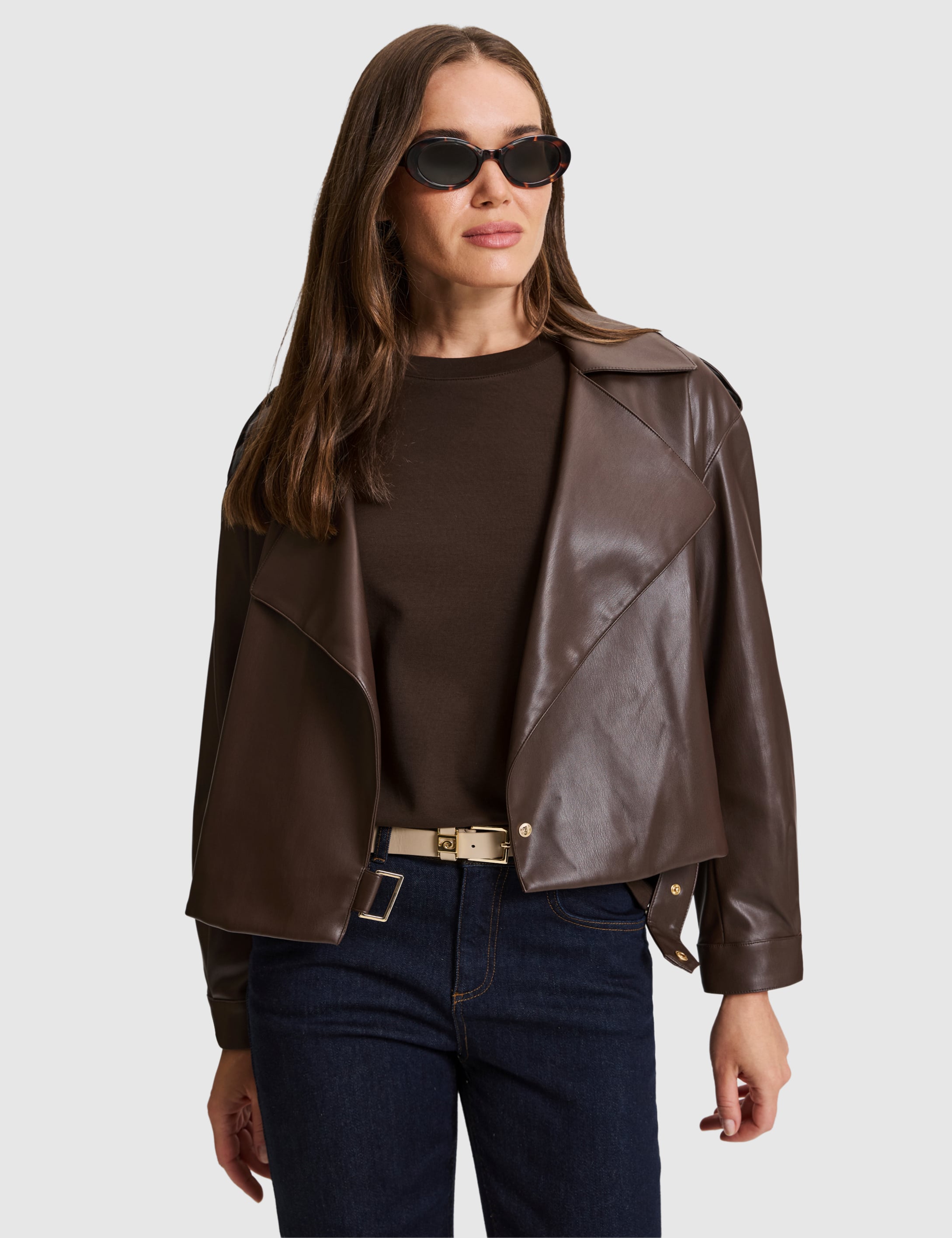 Kahverengi Crop Top Mont - 50322535005