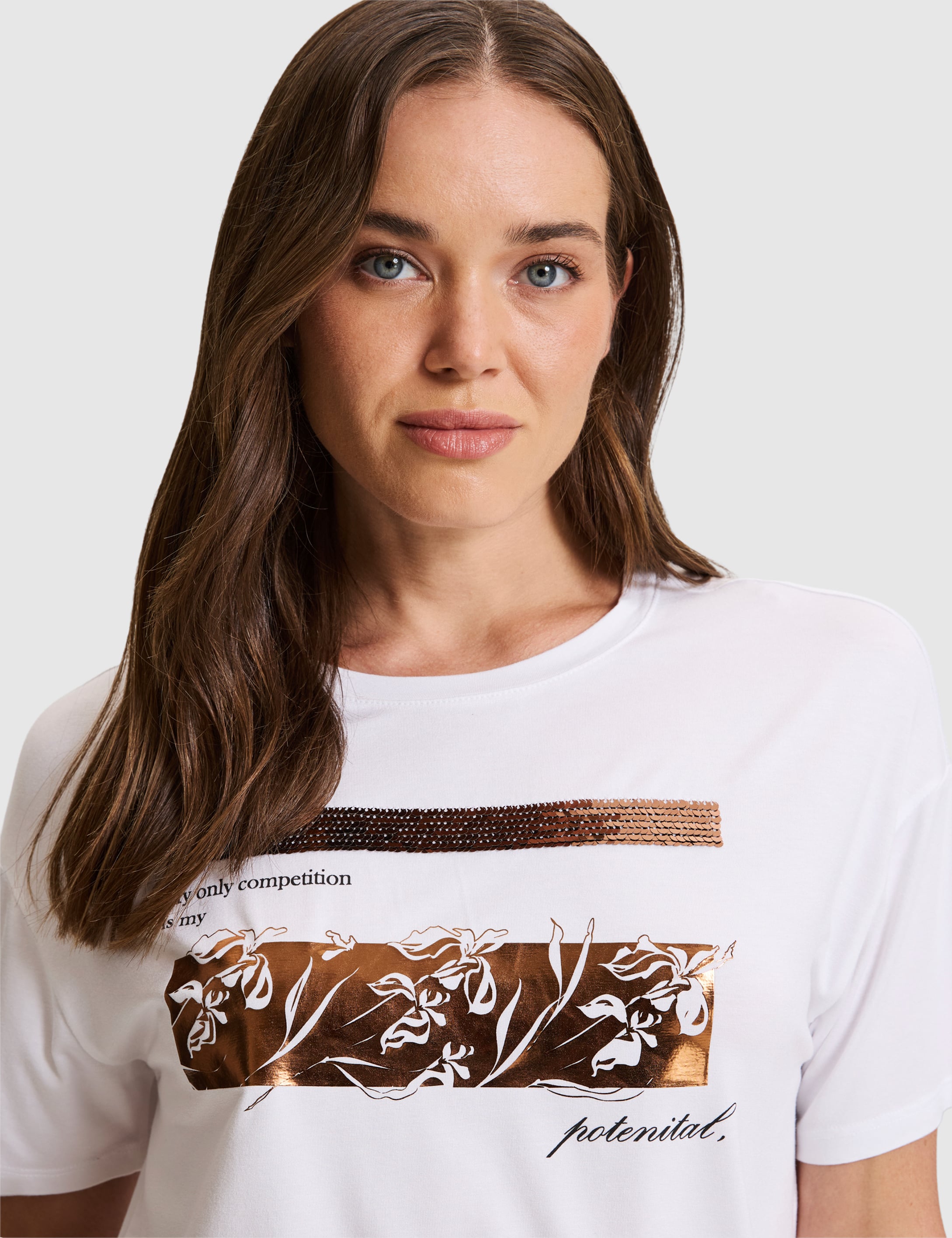 Beyaz Comfort Fit Tişört - 50319850001