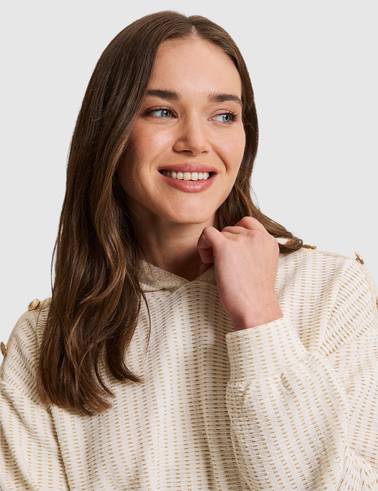 Ekru Oversize Sweatshirt