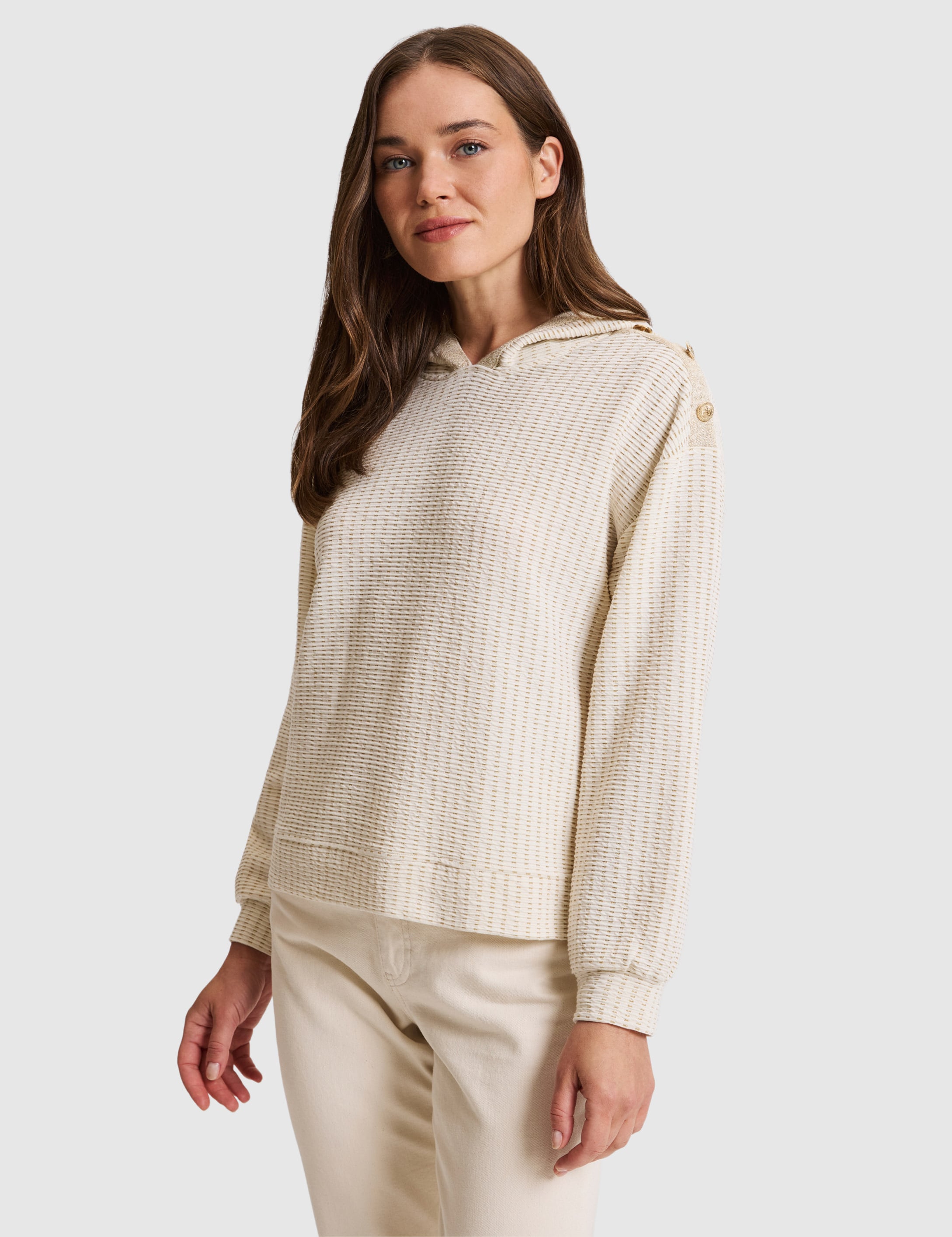 Ekru Oversize Sweatshirt - 50325428005