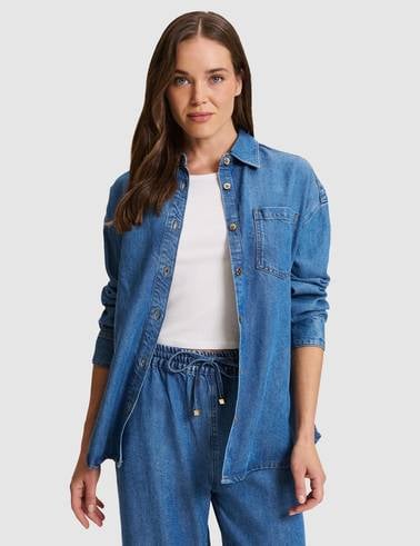 Mavi Comfort Fit Jean Gömlek