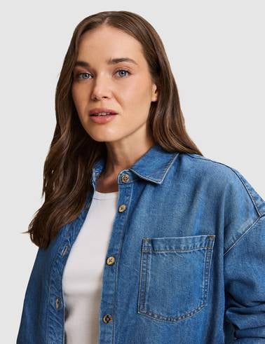 Mavi Comfort Fit Jean Gömlek