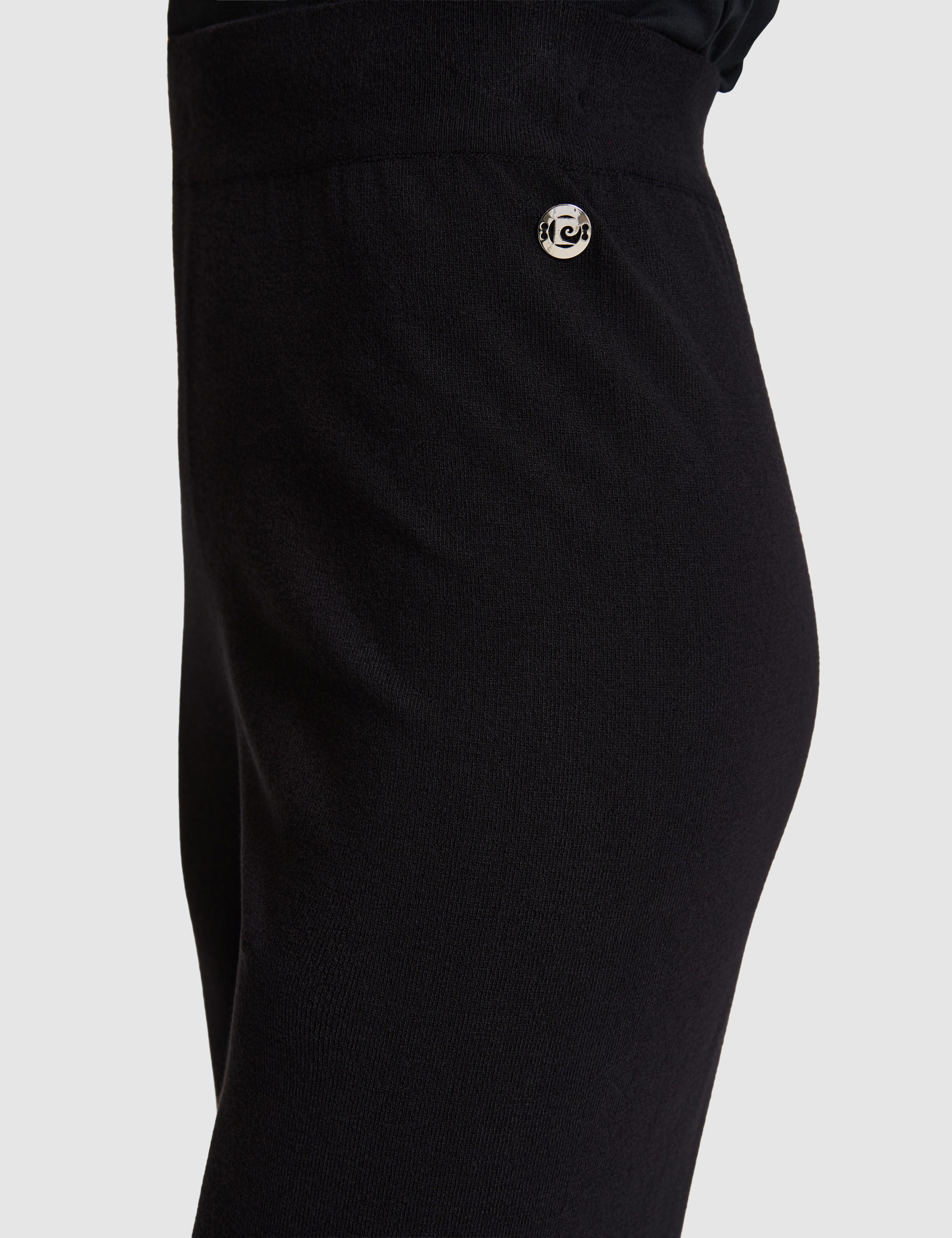Siyah Loose Fit Triko Pantolon