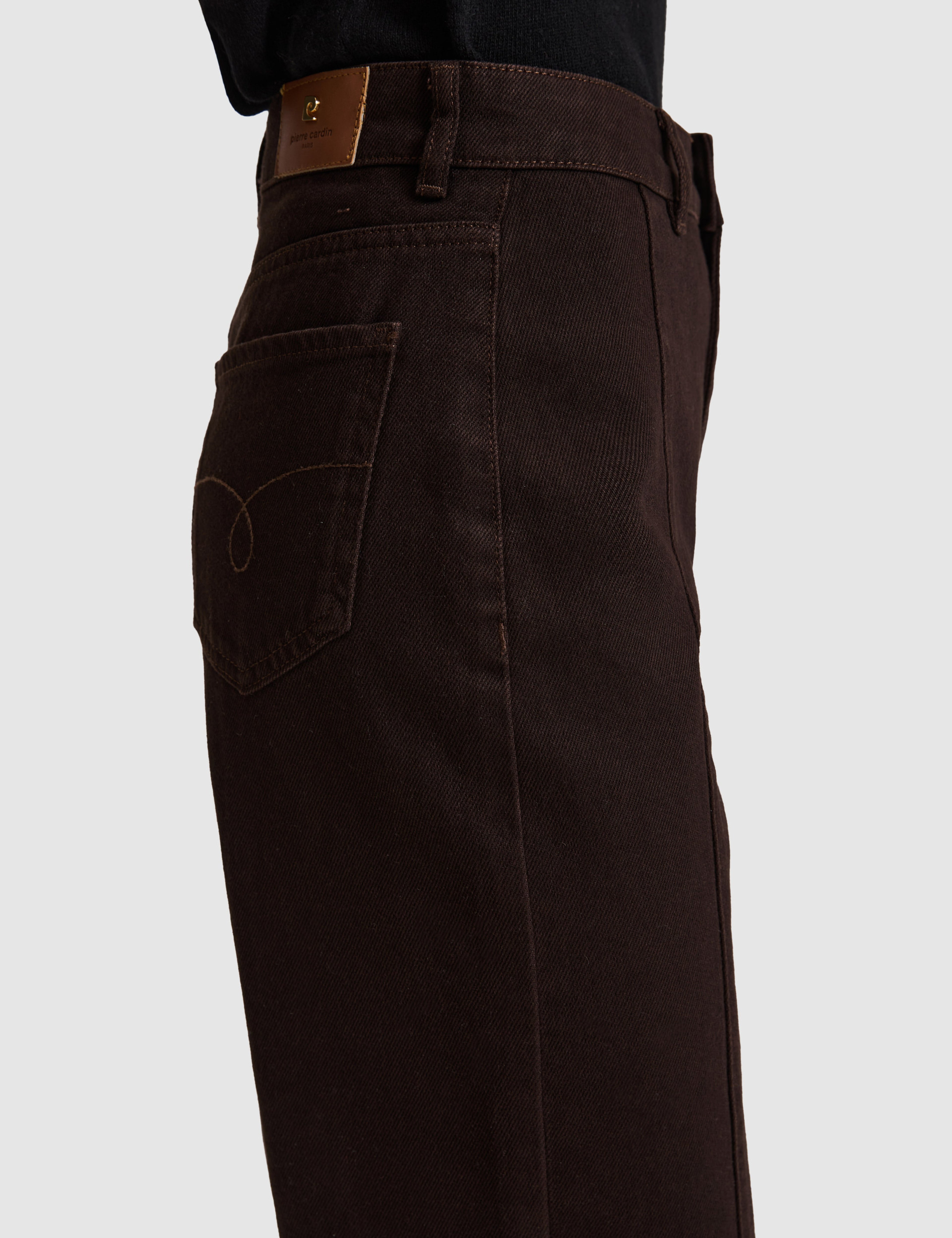 Kahverengi BARREL FIT Jean Pantolon - Image 6