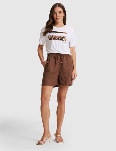 Kahverengi Comfort Fit Bermuda Şort