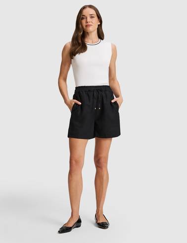 Siyah Comfort Fit Bermuda Şort