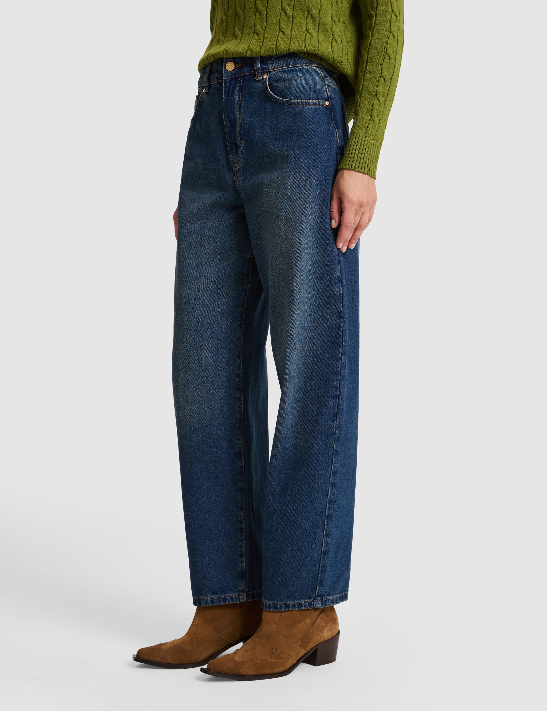 İndigo BARREL FIT Jean Pantolon - Image 4