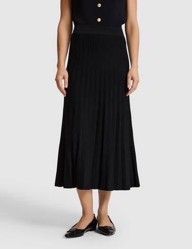 Siyah Slim Fit Triko Etek