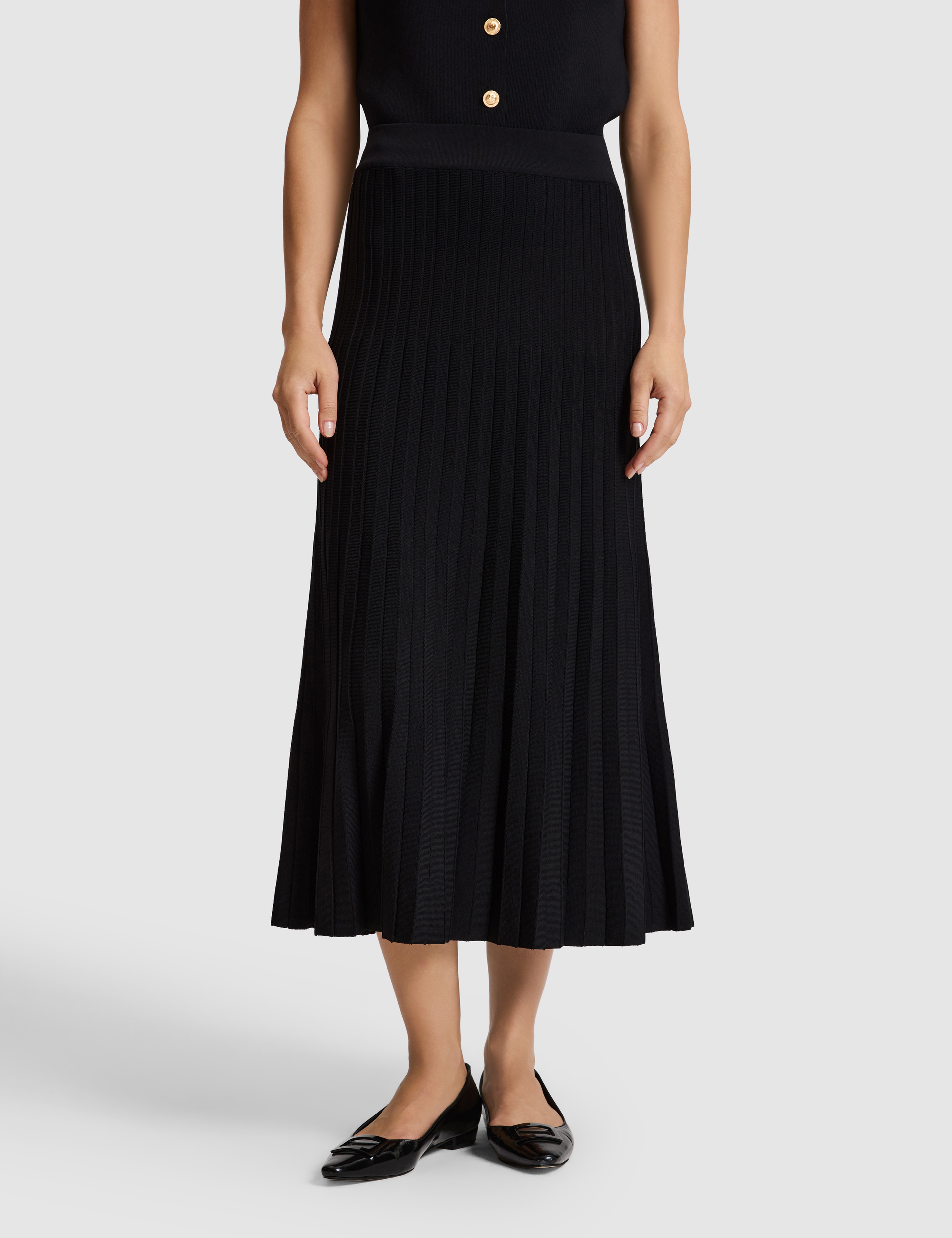 Siyah Slim Fit Triko Etek