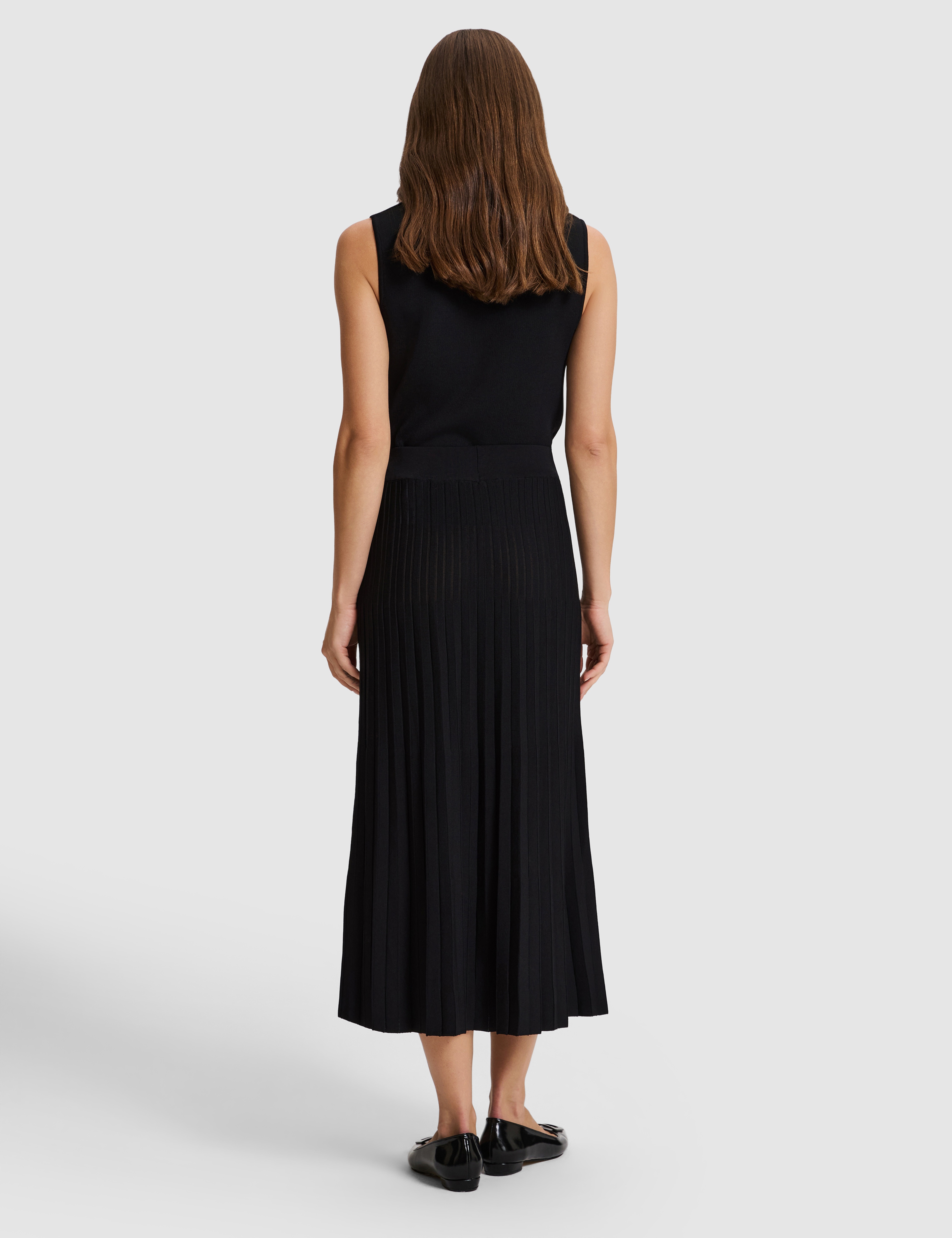 Siyah Slim Fit Triko Etek - Image 5