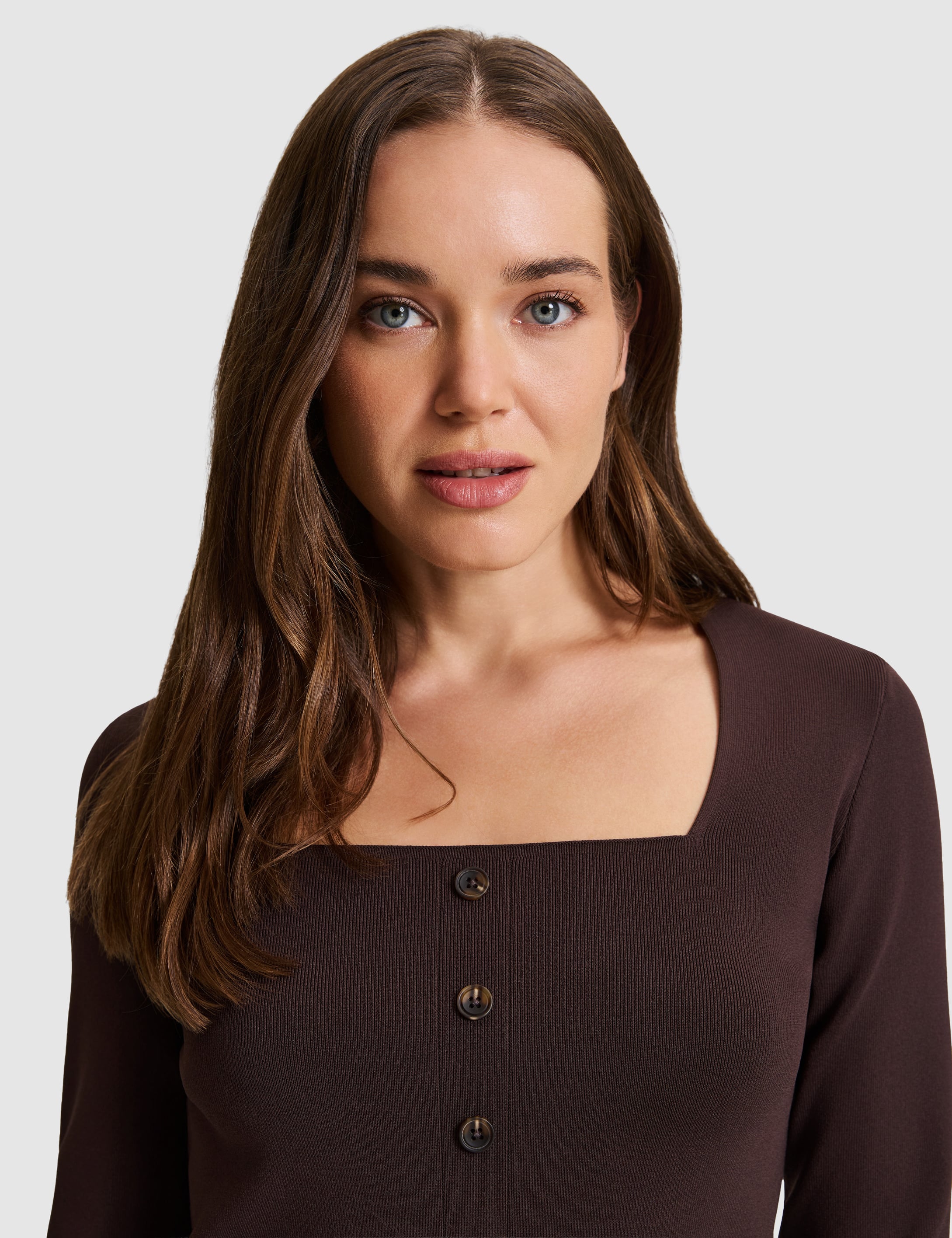 Kahverengi Slim Fit Kazak - Image 3