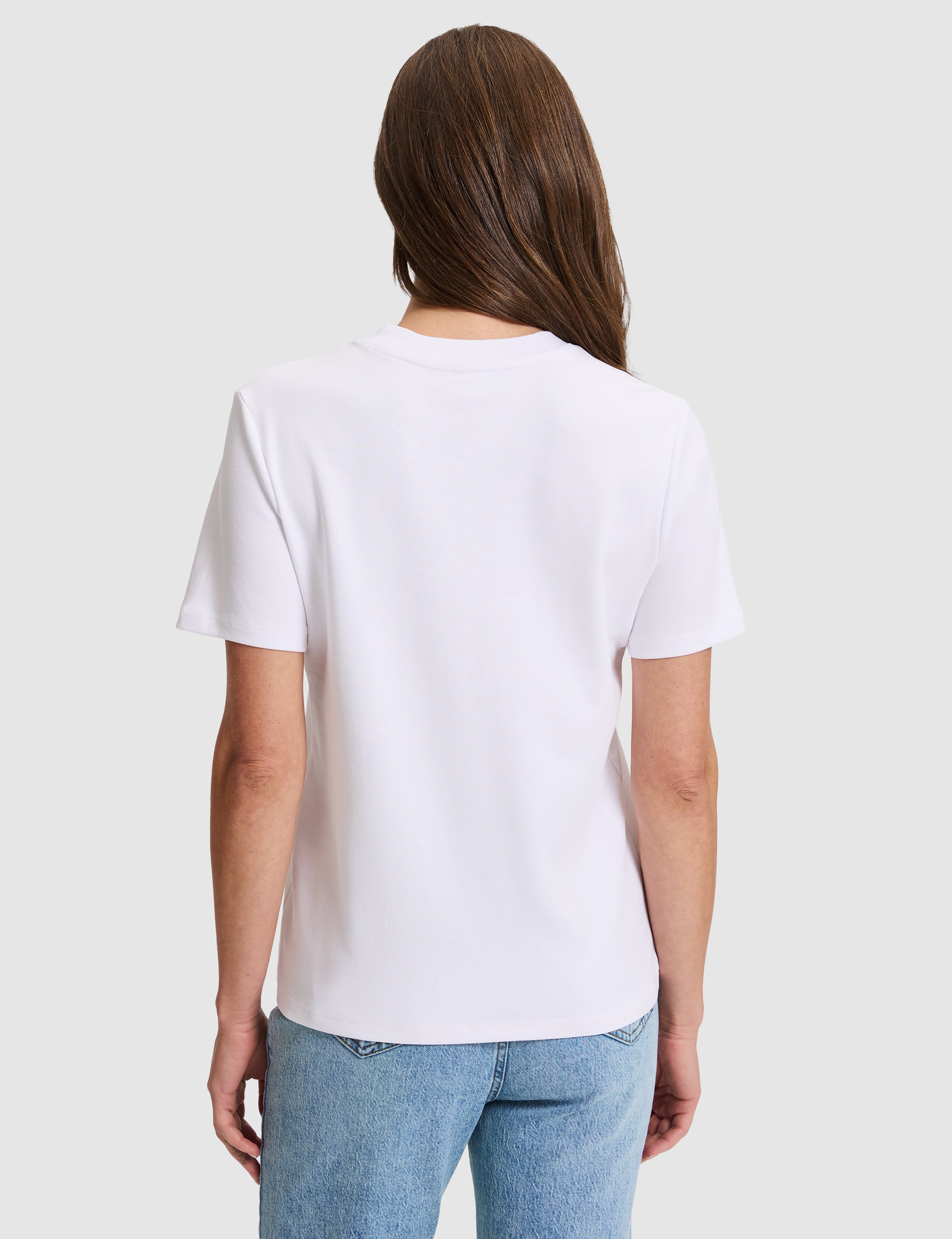 Beyaz Regular Fit Basic Tişört
