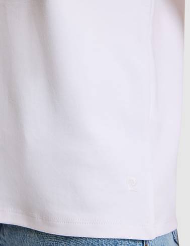 Beyaz Regular Fit Basic Tişört