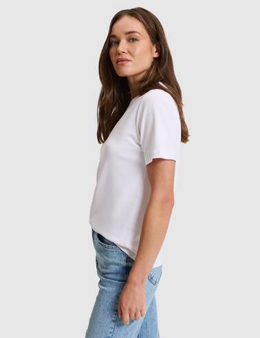 Beyaz Regular Fit Basic Tişört