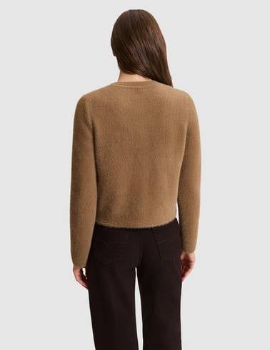 KAHVERENGİ Crop Top Triko Hırka
