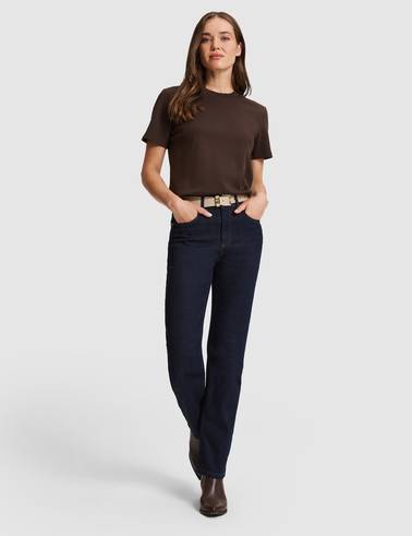 Kahverengi Regular Fit Basic Tişört