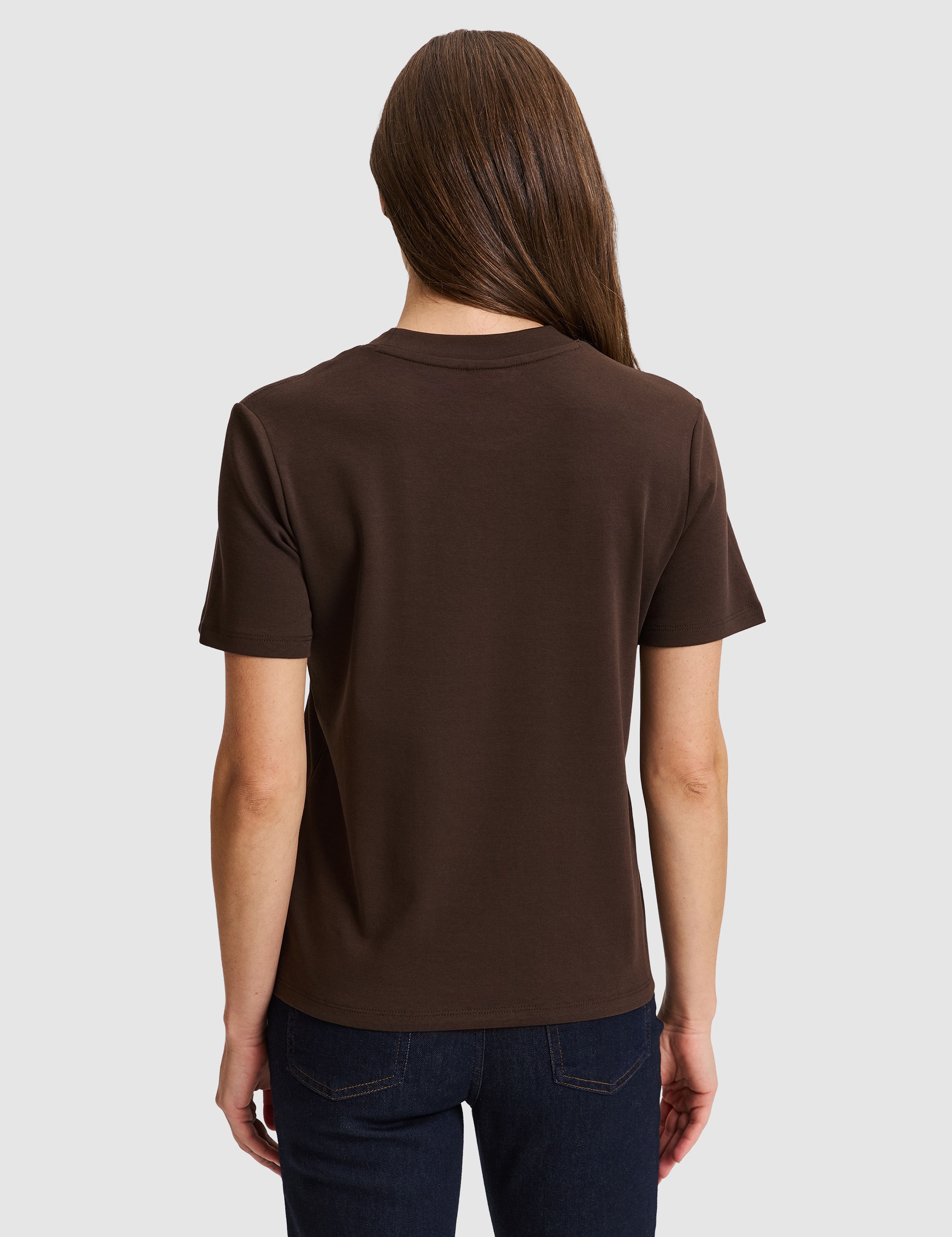Kahverengi Regular Fit Basic Tişört