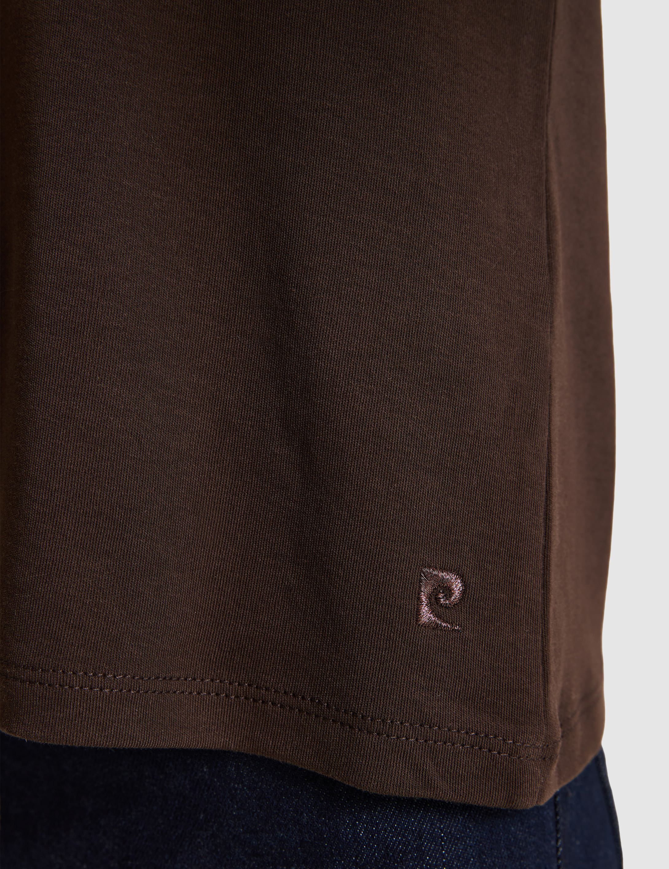 Kahverengi Regular Fit Bisiklet Yaka Basic Tişört - 50331306023
