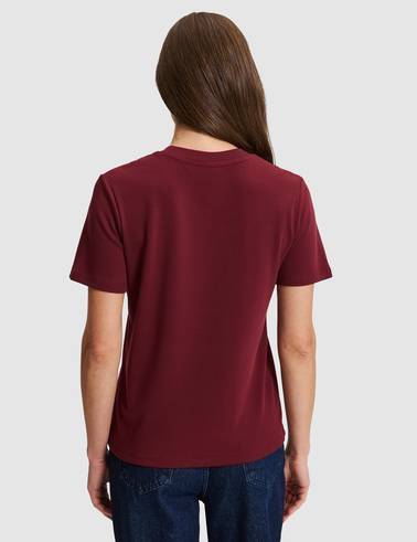 Bordo Regular Fit Basic Tişört