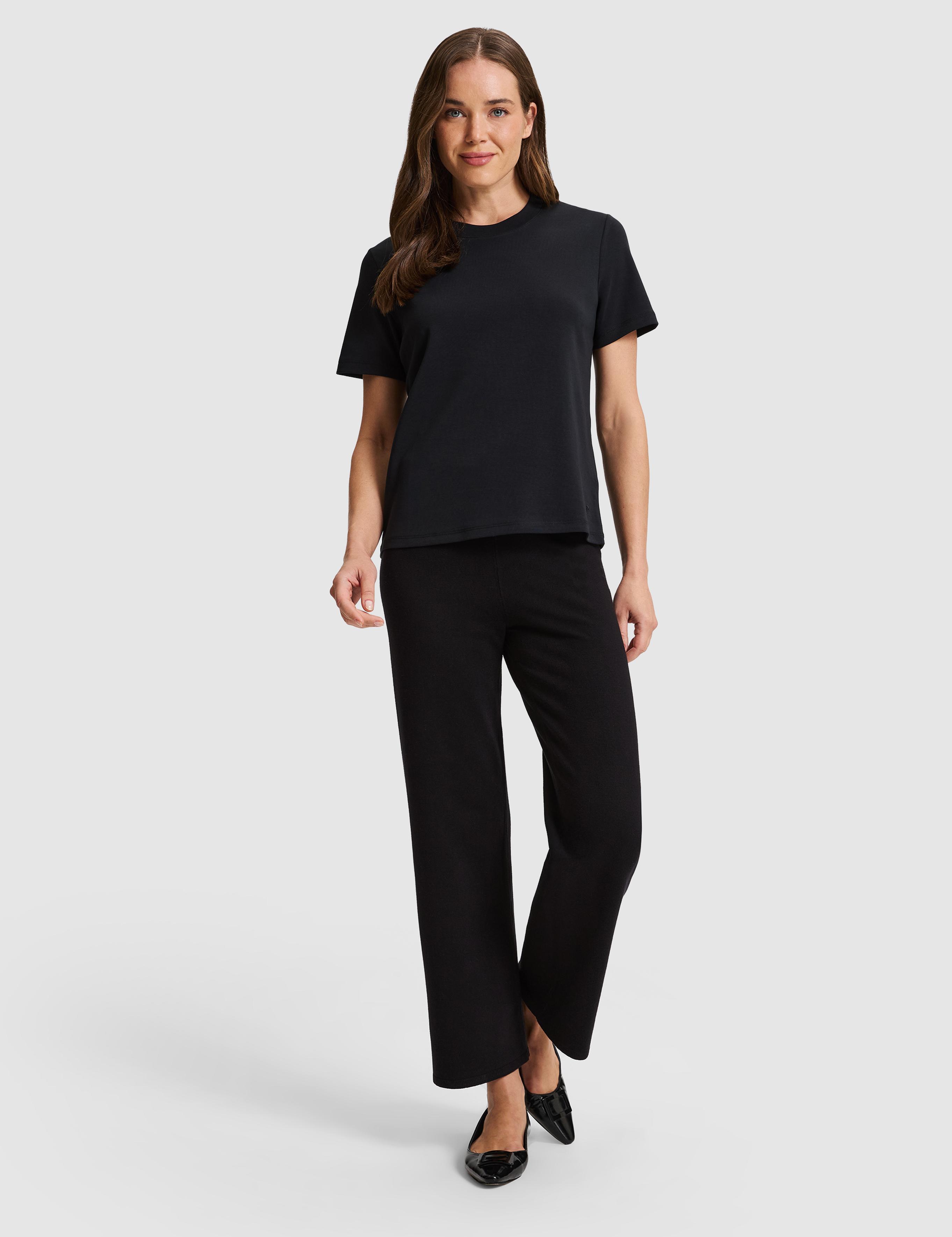 Siyah Regular Fit Bisiklet Yaka Basic Tişört
