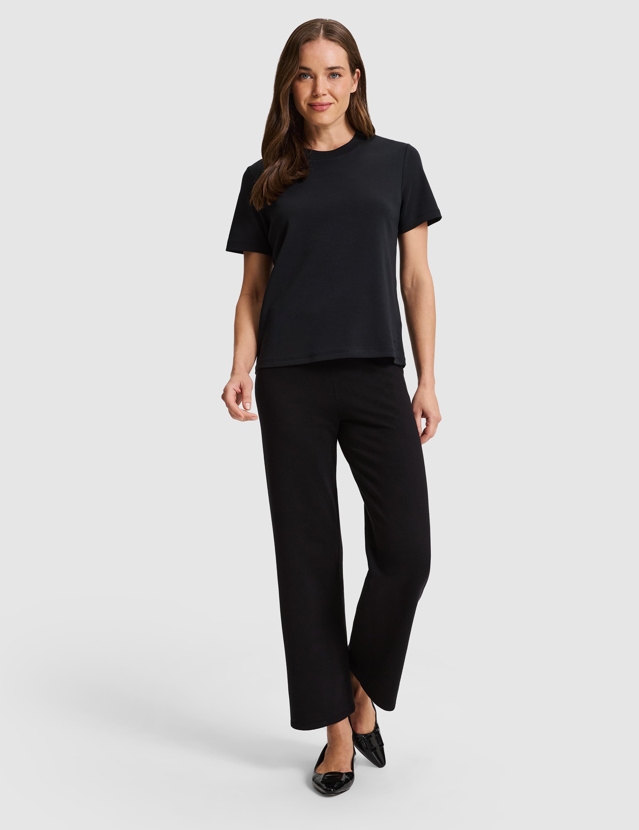 Siyah Regular Fit Basic Tişört - Image 4